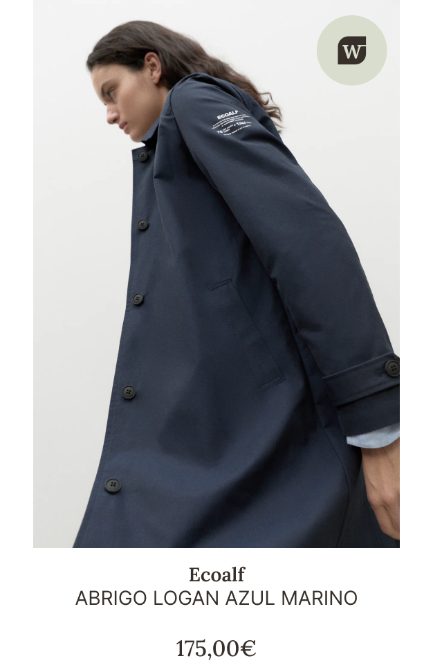 Imagen de abrigo azul marino de la tienda online de Ecoalf